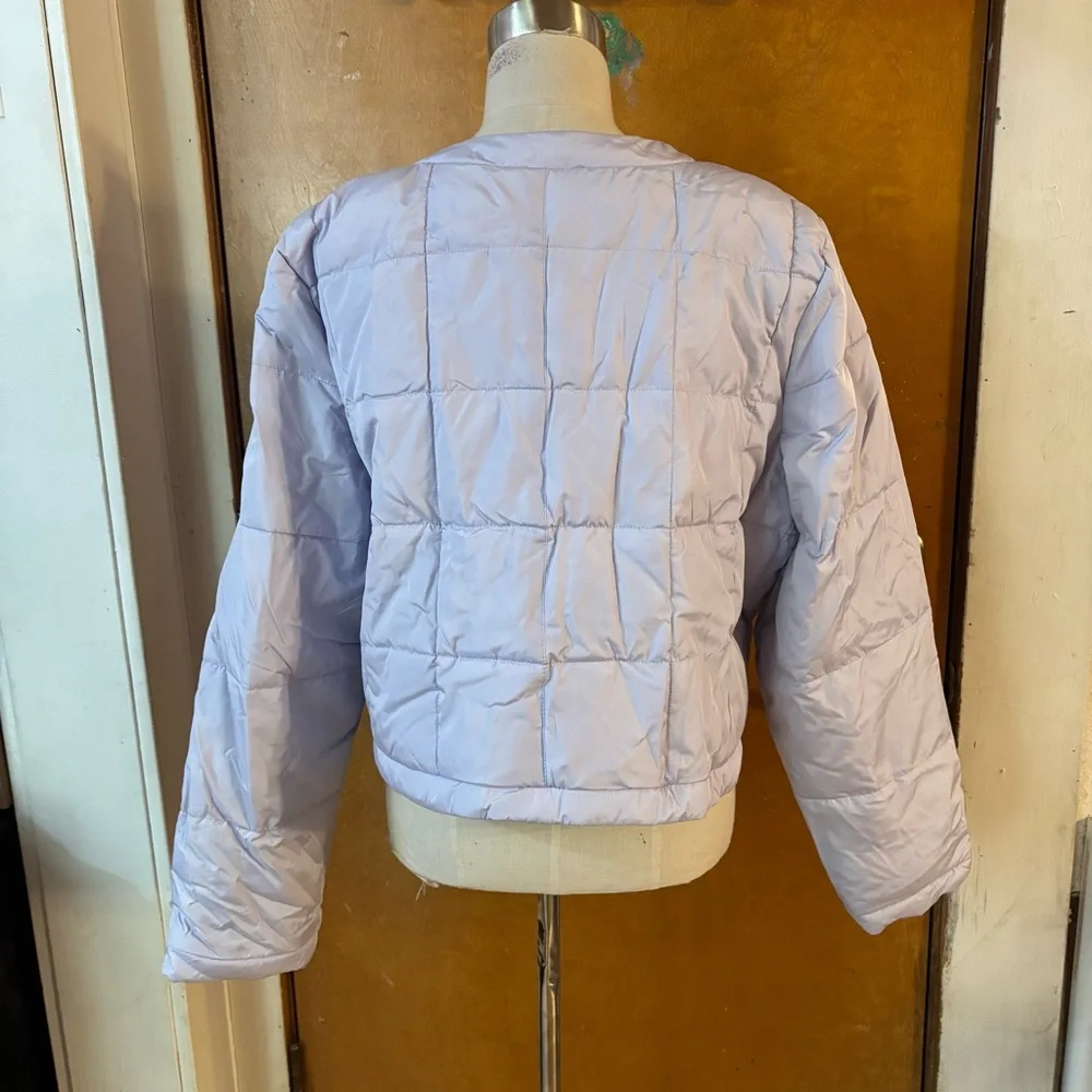 J.Cew Lilac cropped puffer coat.  Xxl - Picture 4 of 5